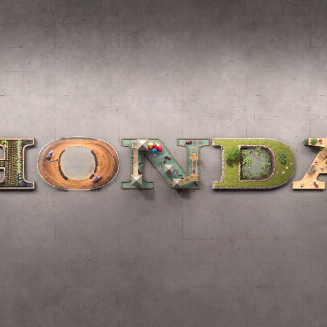 Pes Honda campaign with long-exposure stop motion